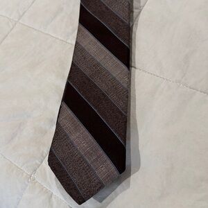 Brown and Tan Striped Tie